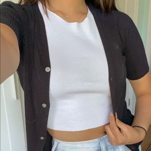 black short sleeve knit